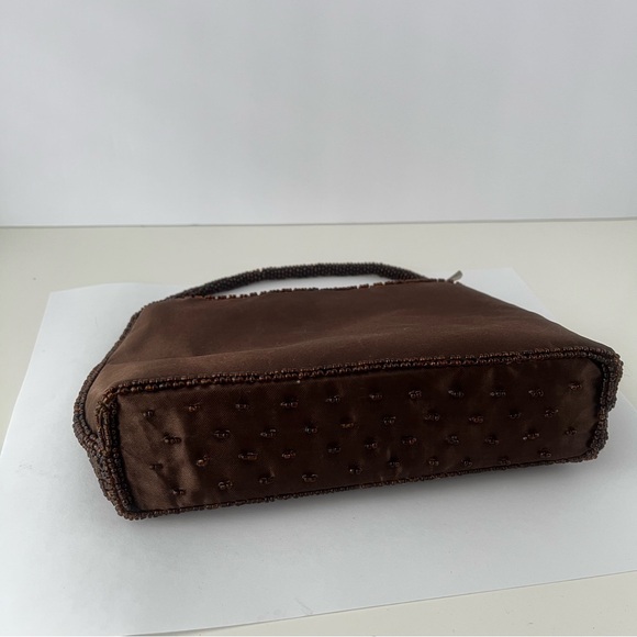 Elegant Brown Beaded Handbag Vintage Bijoux Terner - Picture 13 of 15